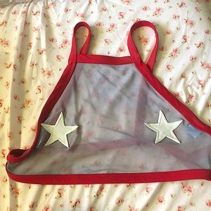 Solstice intimates sheer bra top w/ star coverage